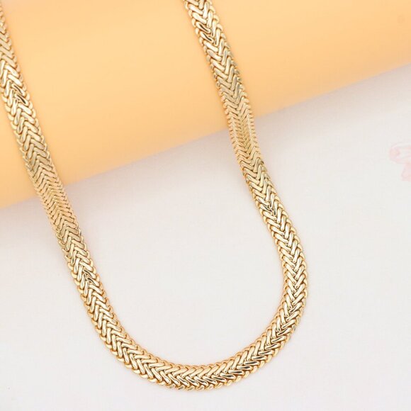 Thick Rose Gold Chain Necklace Elegant Bold Design, XPNL0282 - Picture 1 of 12
